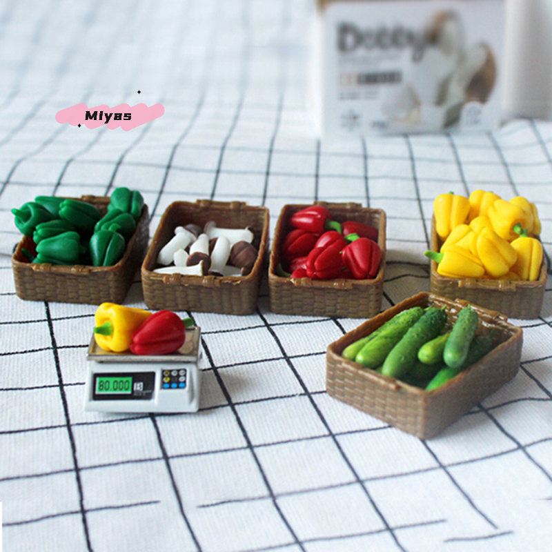 Play Kitchen Set - 5Pcs/Set Miniature Dollhouse Vegetables 1/12 Scale
