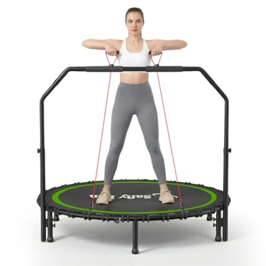 Trampoline Mini Indoor - 40''/45''/50'' Foldable Mini Trampoline for Adults