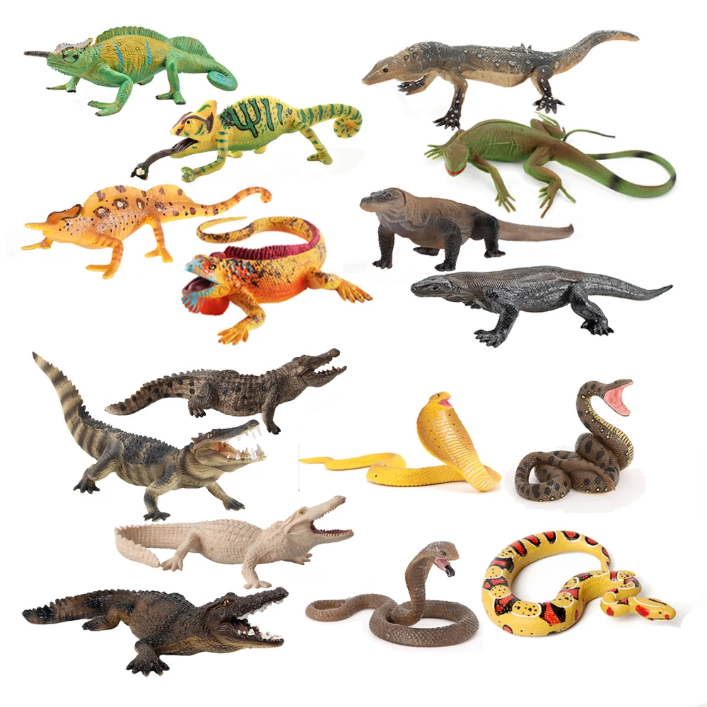 Kids Toys Review - Plastic Chameleon Model Toy iguana Crocodile