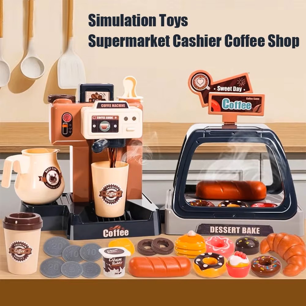 3 In 1 Coffee Machine Toy Set  – Toy Cash Register recenzja i cena
