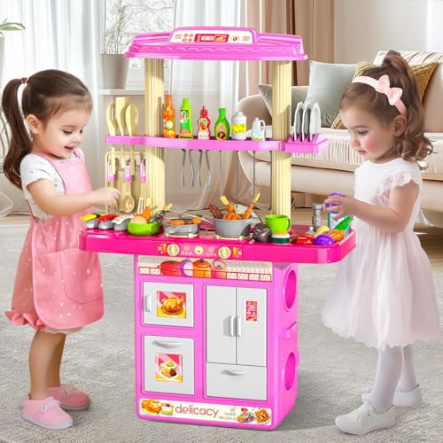 Pretend Play Kitchen Toys for  – Play Kitchen Set recenzja i cena