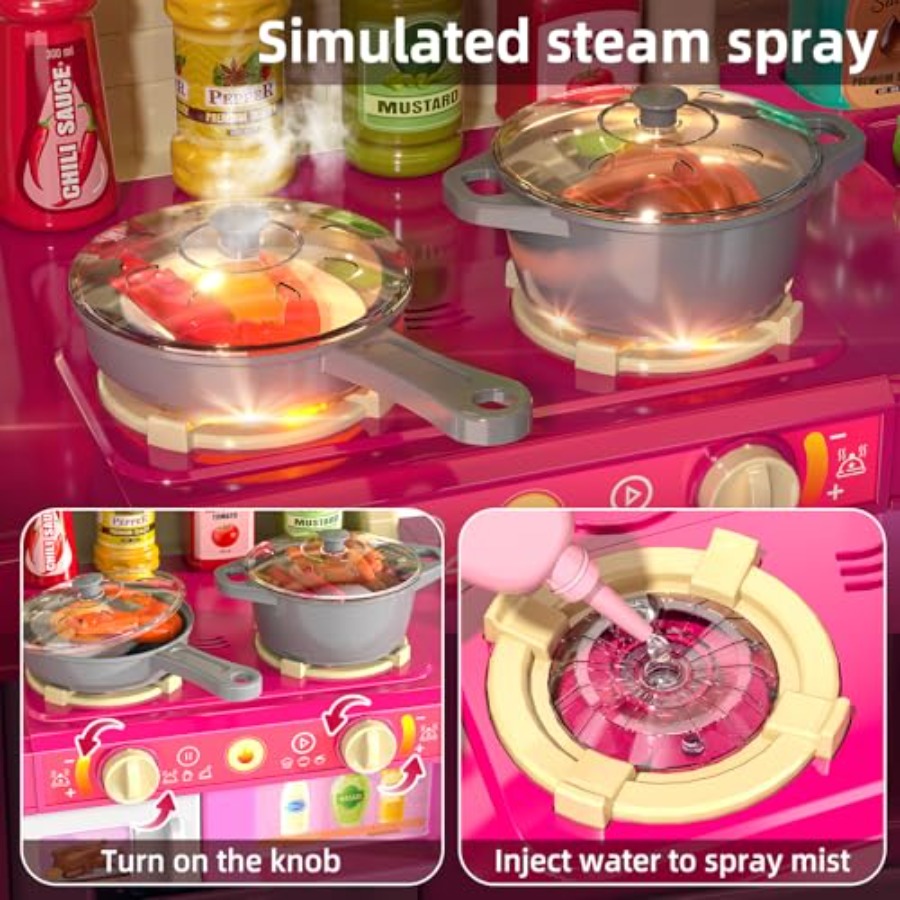 Pretend Play Kitchen Toys for  – Play Kitchen Set recenzja i cena