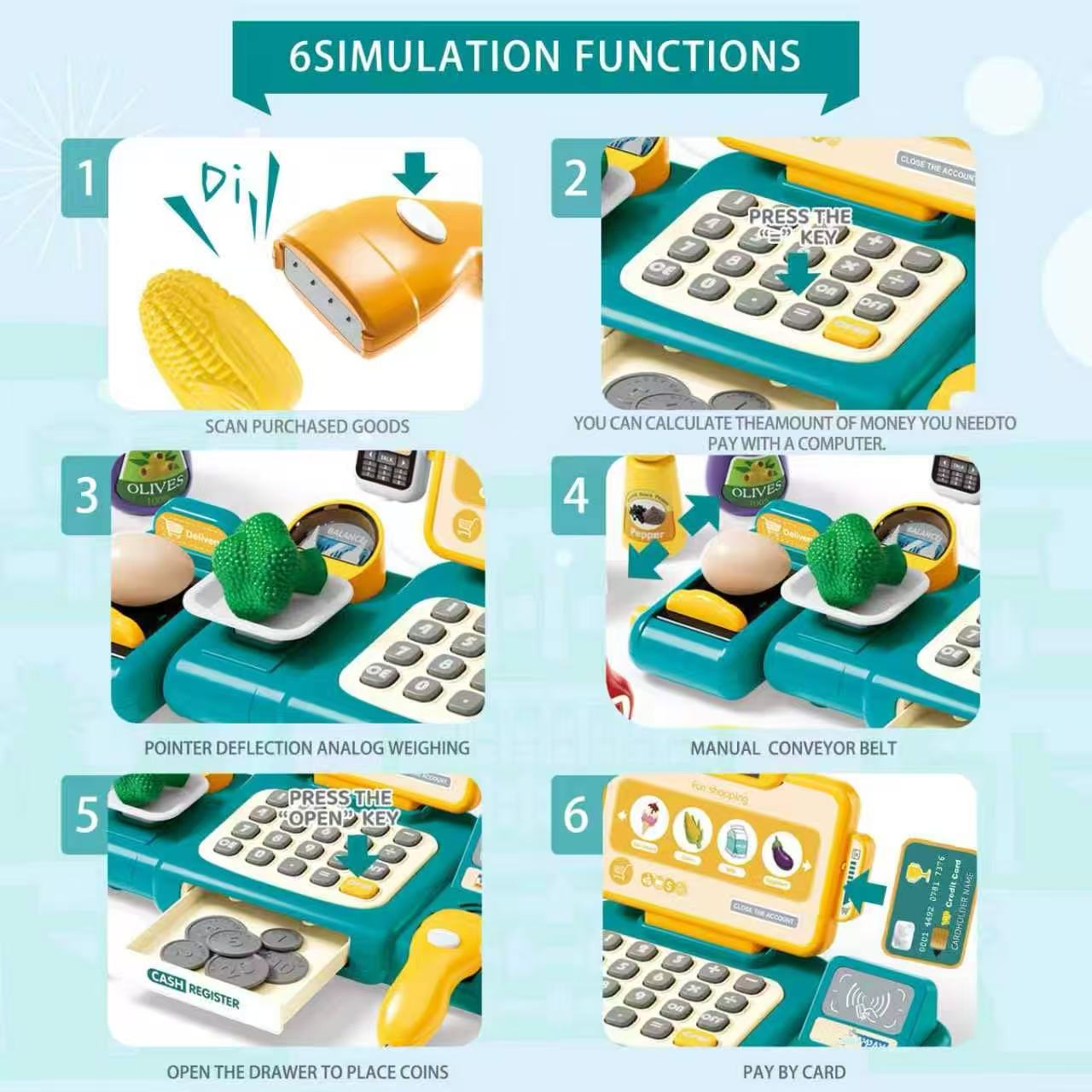 Kids Pretend Play Cash Registe – Toy Cash Register recenzja i cena