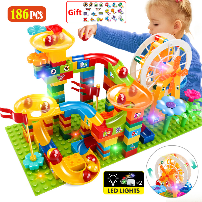 36-186PCS Big Size Marble Race – Marble Run Set recenzja i cena