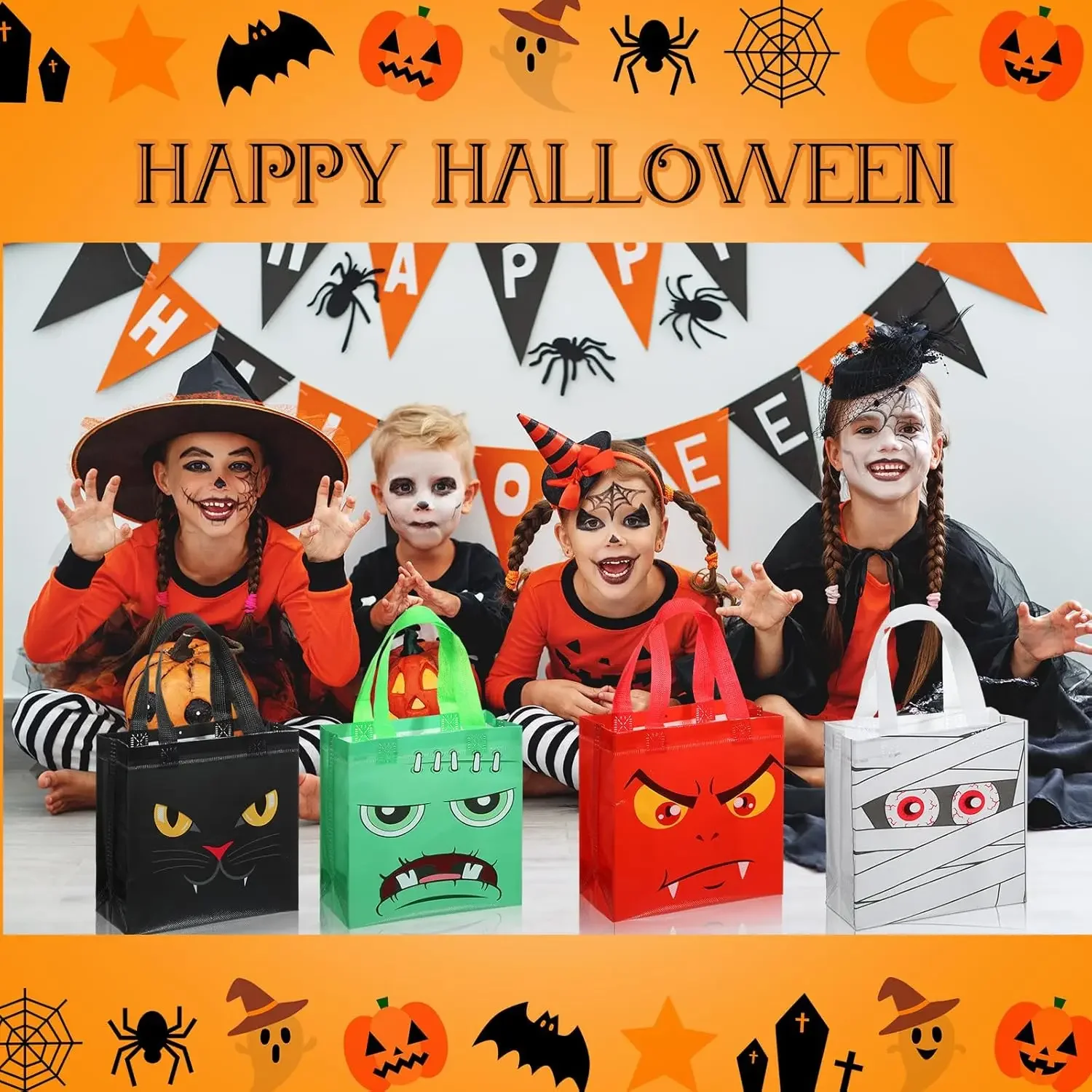 Halloween Non-Woven Bags Pumpk – Kids Toys Packaging recenzja i cena