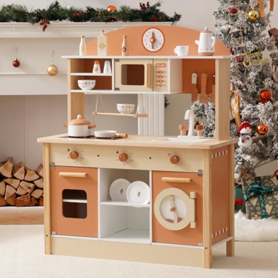 Wooden play kitchen set for ki – Play Kitchen Set recenzja i cena