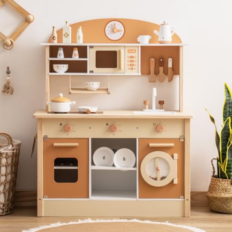 Wooden play kitchen set for ki – Play Kitchen Set recenzja i cena