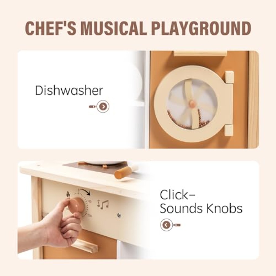 Wooden play kitchen set for ki – Play Kitchen Set recenzja i cena