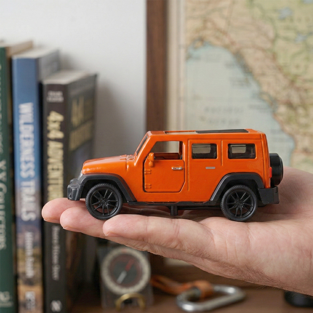 1:43 Orange Jeep Wrangler Die- – Kids Toys Jeep recenzja i cena