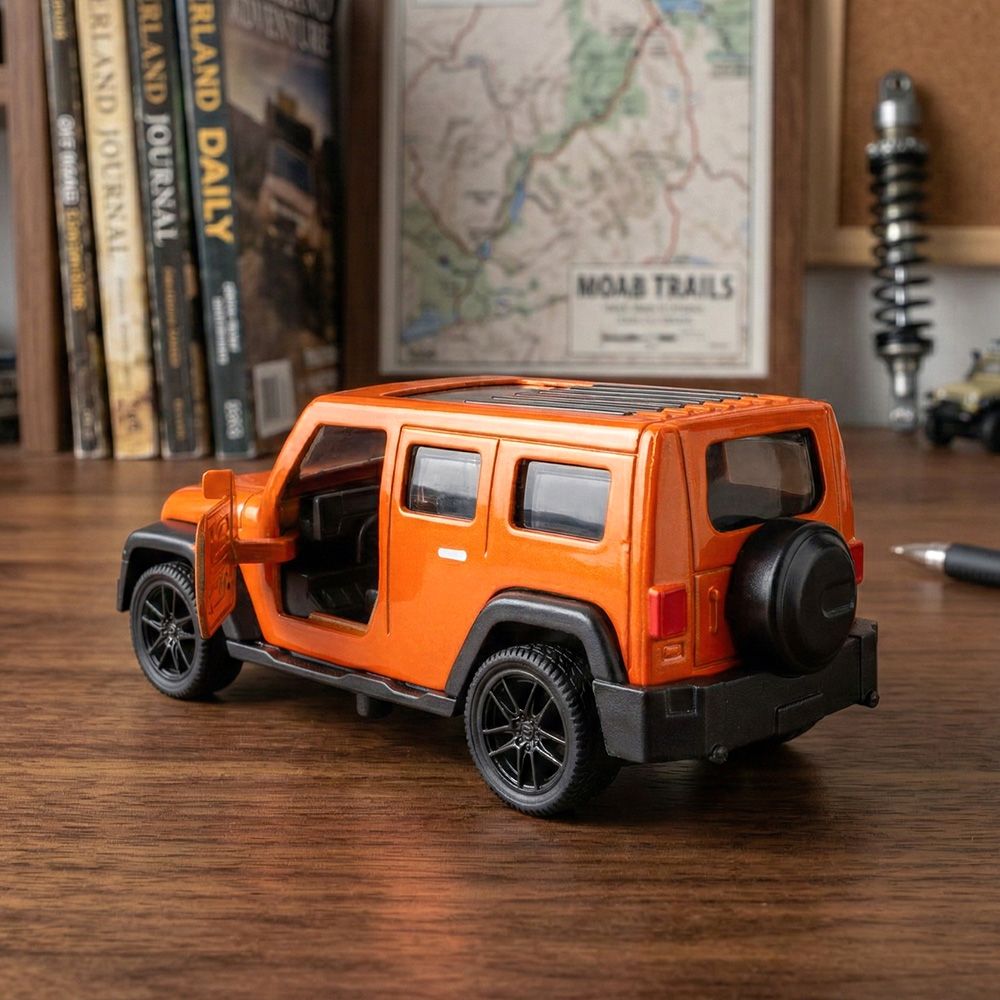 1:43 Orange Jeep Wrangler Die- – Kids Toys Jeep recenzja i cena
