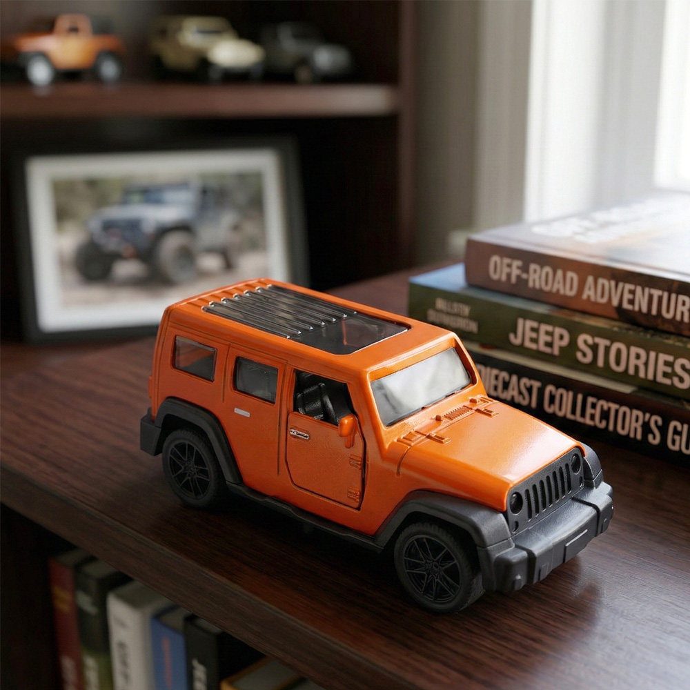 1:43 Orange Jeep Wrangler Die- – Kids Toys Jeep recenzja i cena