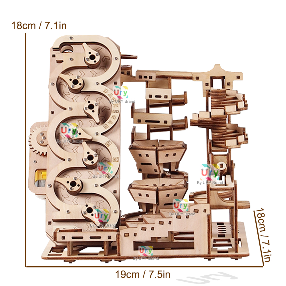 Ury 3D Wooden Puzzle Electric  – Marble Run Set recenzja i cena