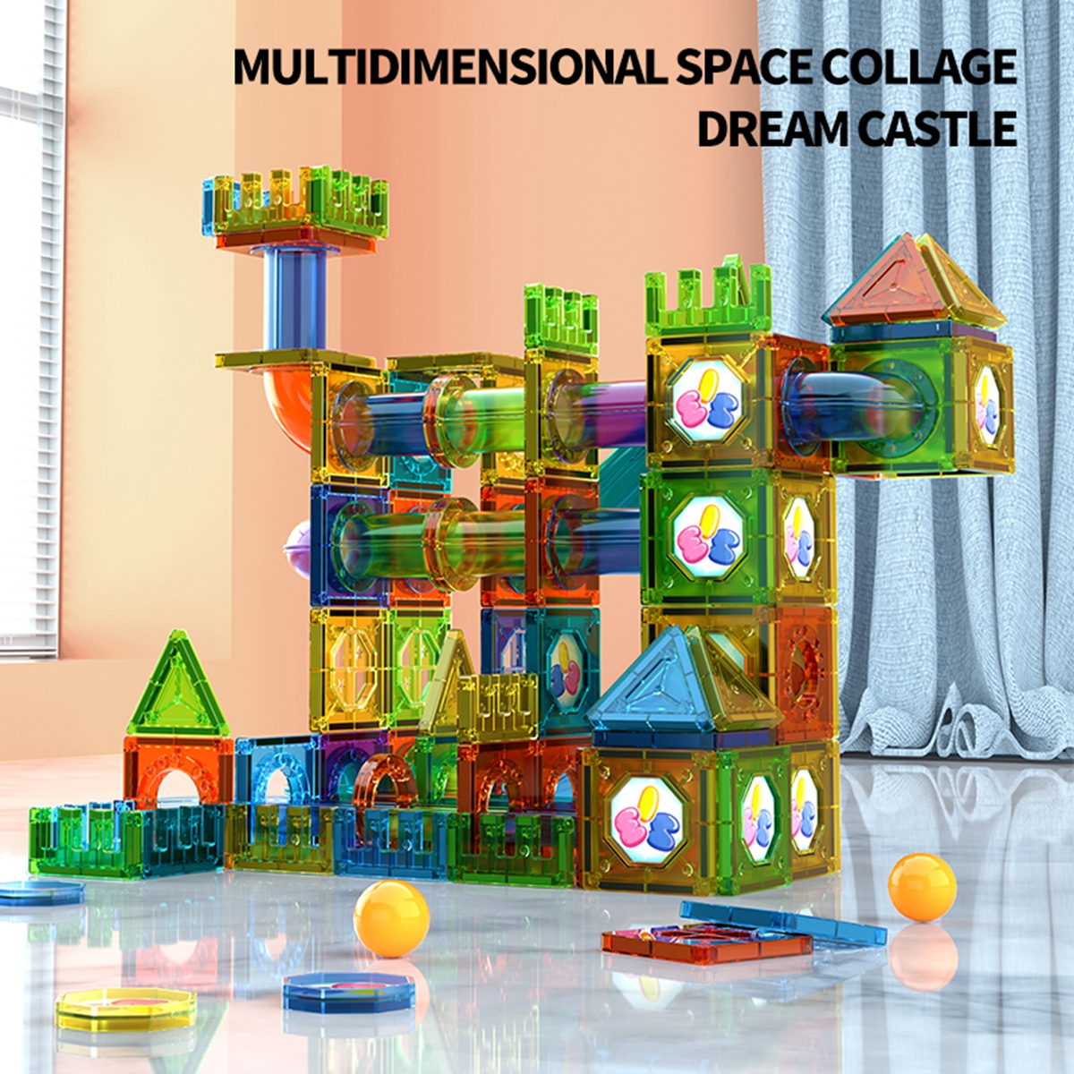 Light Magnetic Tiles Building  – Marble Run Set recenzja i cena