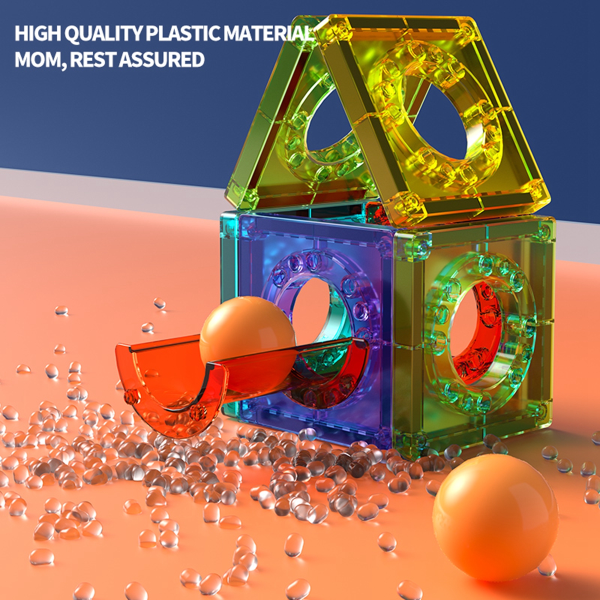 Light Magnetic Tiles Building  – Marble Run Set recenzja i cena