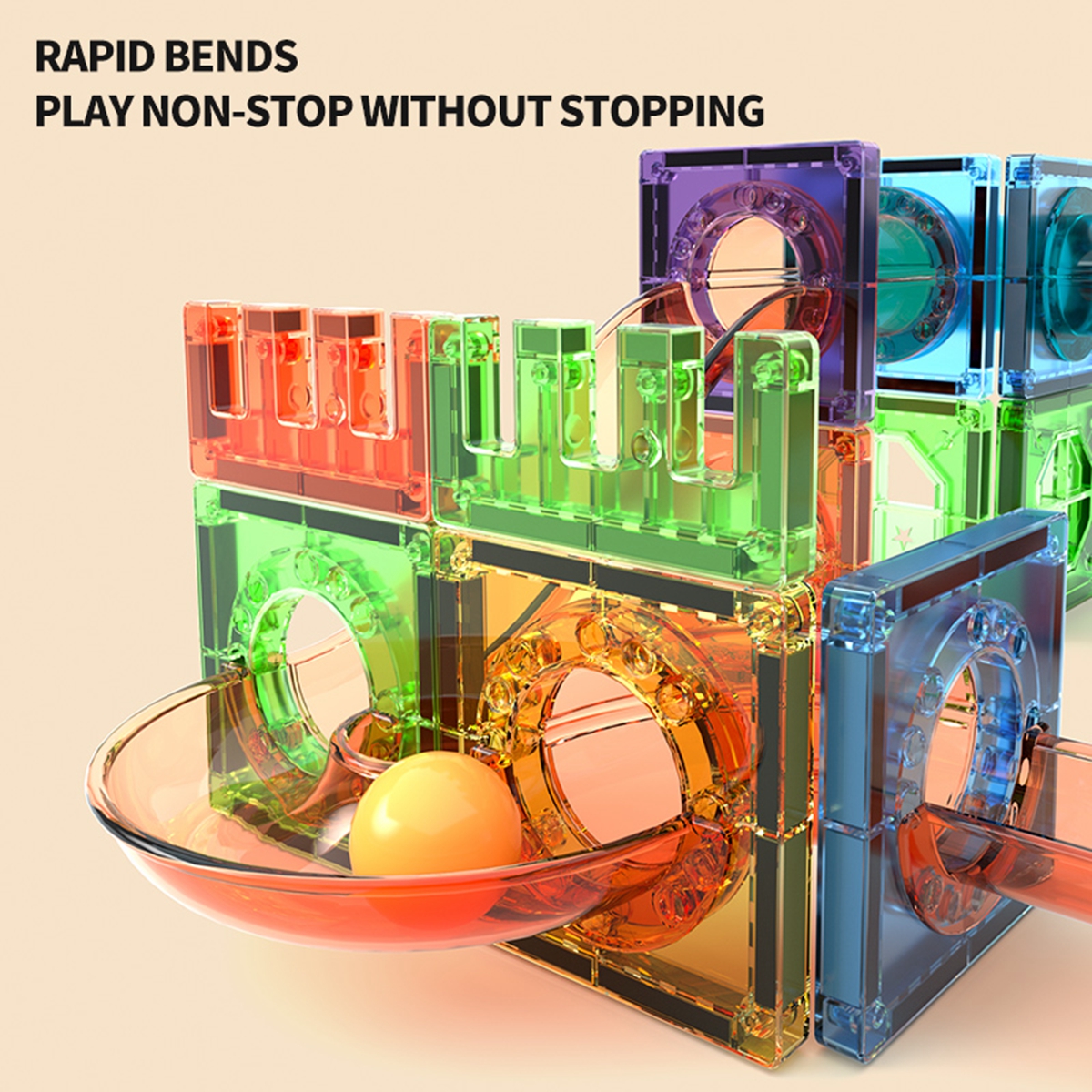 Light Magnetic Tiles Building  – Marble Run Set recenzja i cena