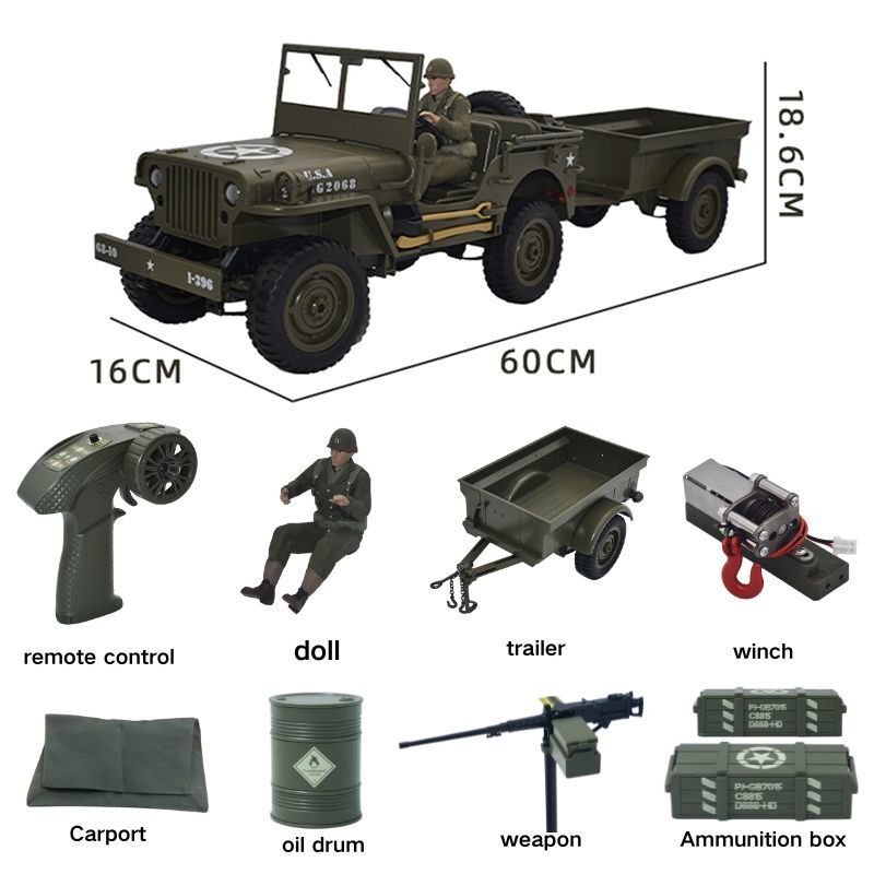 JJRC C8815 Rc car 1941 JEEP WI – Kids Toys Jeep recenzja i cena