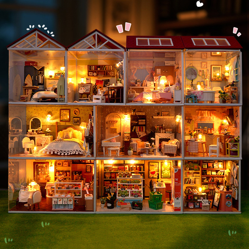 DIY Wooden Dollhouse Mini Bedr – Play Kitchen Set recenzja i cena