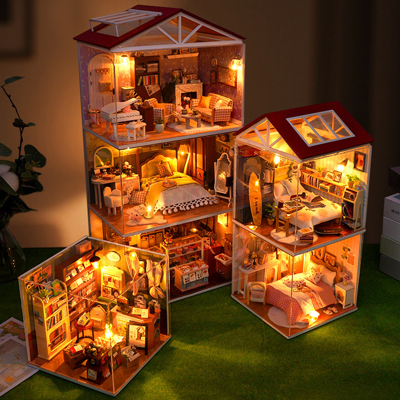 DIY Wooden Dollhouse Mini Bedr – Play Kitchen Set recenzja i cena
