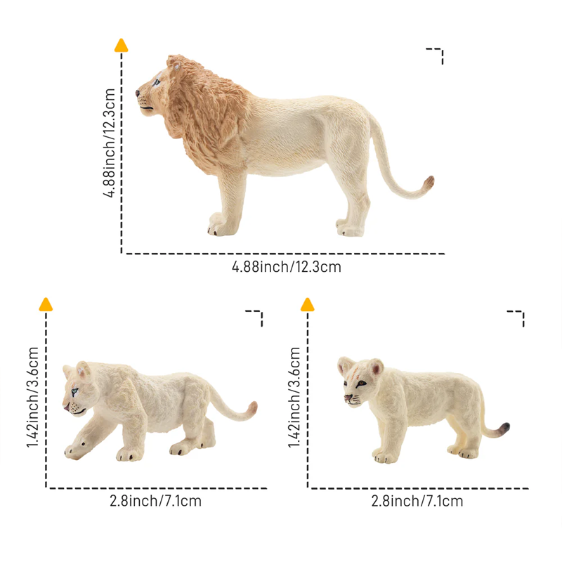 6Pcs Simulation White Lion Fam – Kids Toys Latest recenzja i cena