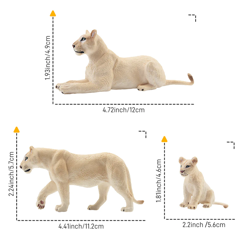 6Pcs Simulation White Lion Fam – Kids Toys Latest recenzja i cena