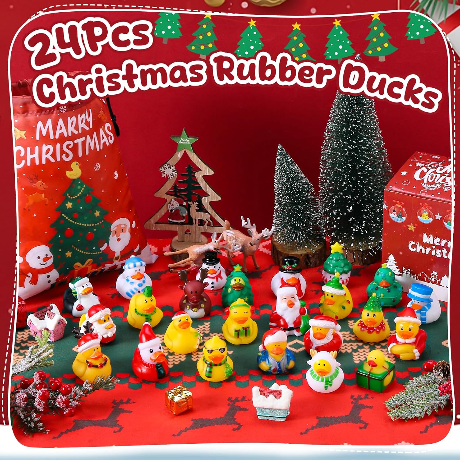 12-100pcs Christmas Rubber Duc – Kids Toys Jeep recenzja i cena