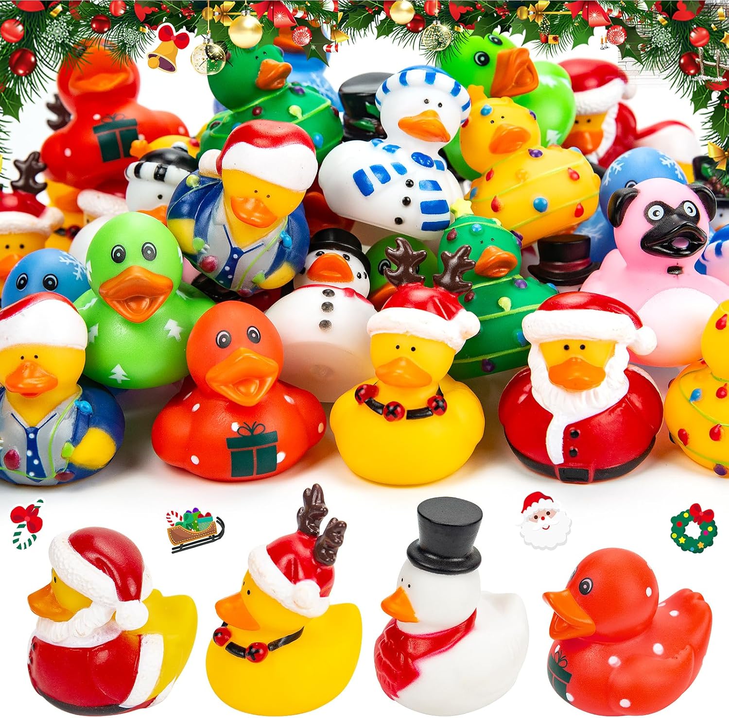 12-100pcs Christmas Rubber Duc – Kids Toys Jeep recenzja i cena