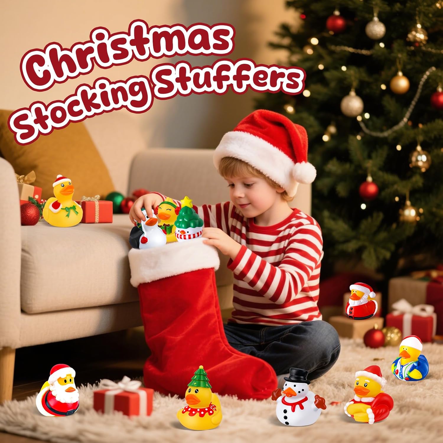 12-100pcs Christmas Rubber Duc – Kids Toys Jeep recenzja i cena