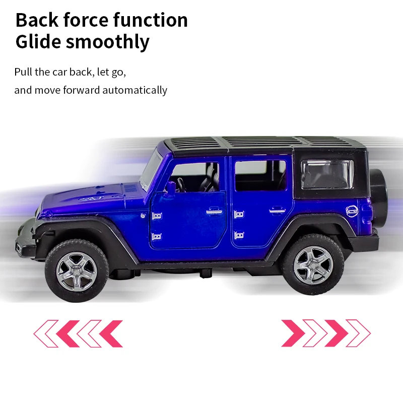 1:36 Alloy JEEPS Wrangler Car  – Kids Toys Jeep recenzja i cena
