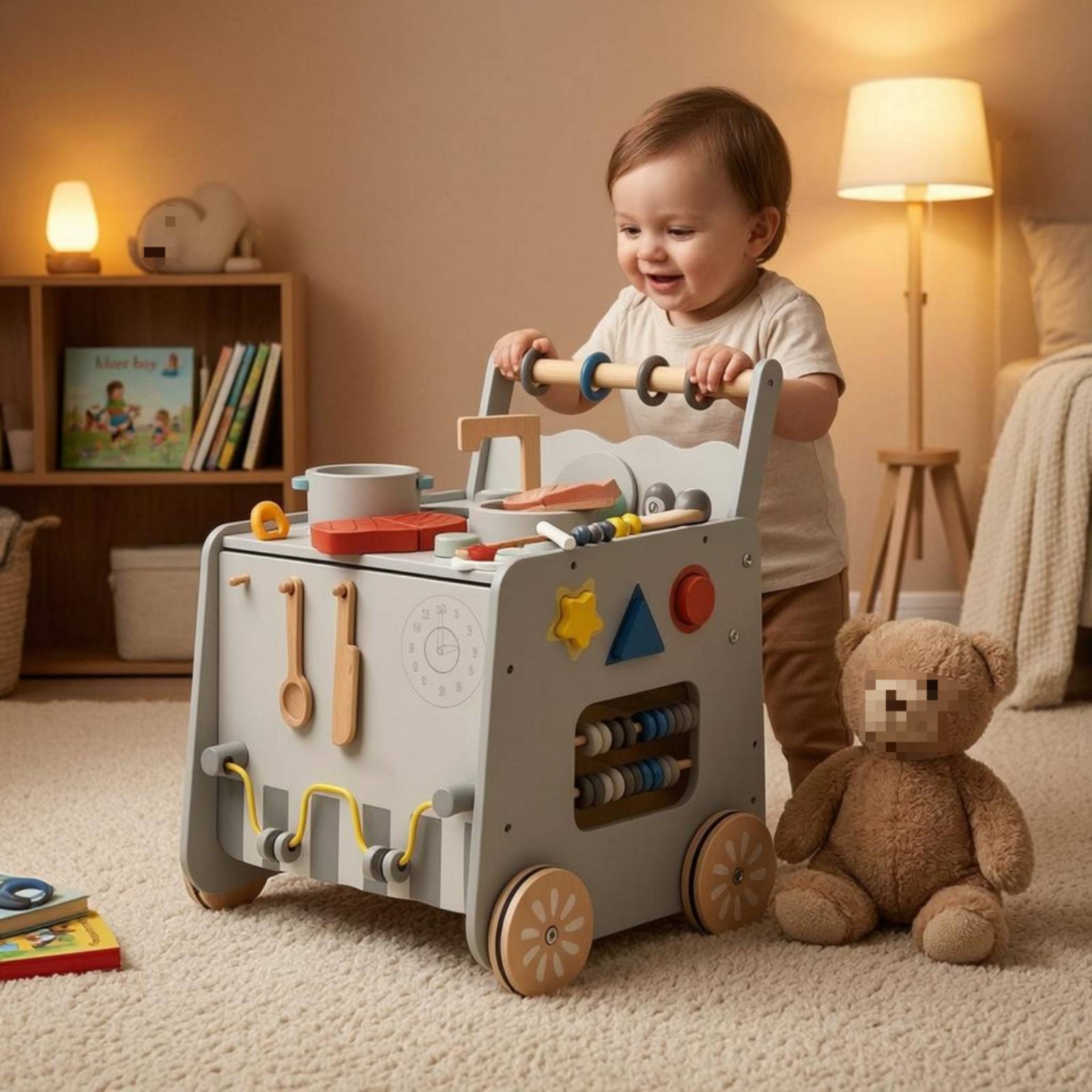 Wooden Play Kitchen Cart Sink  – Play Kitchen Set recenzja i cena