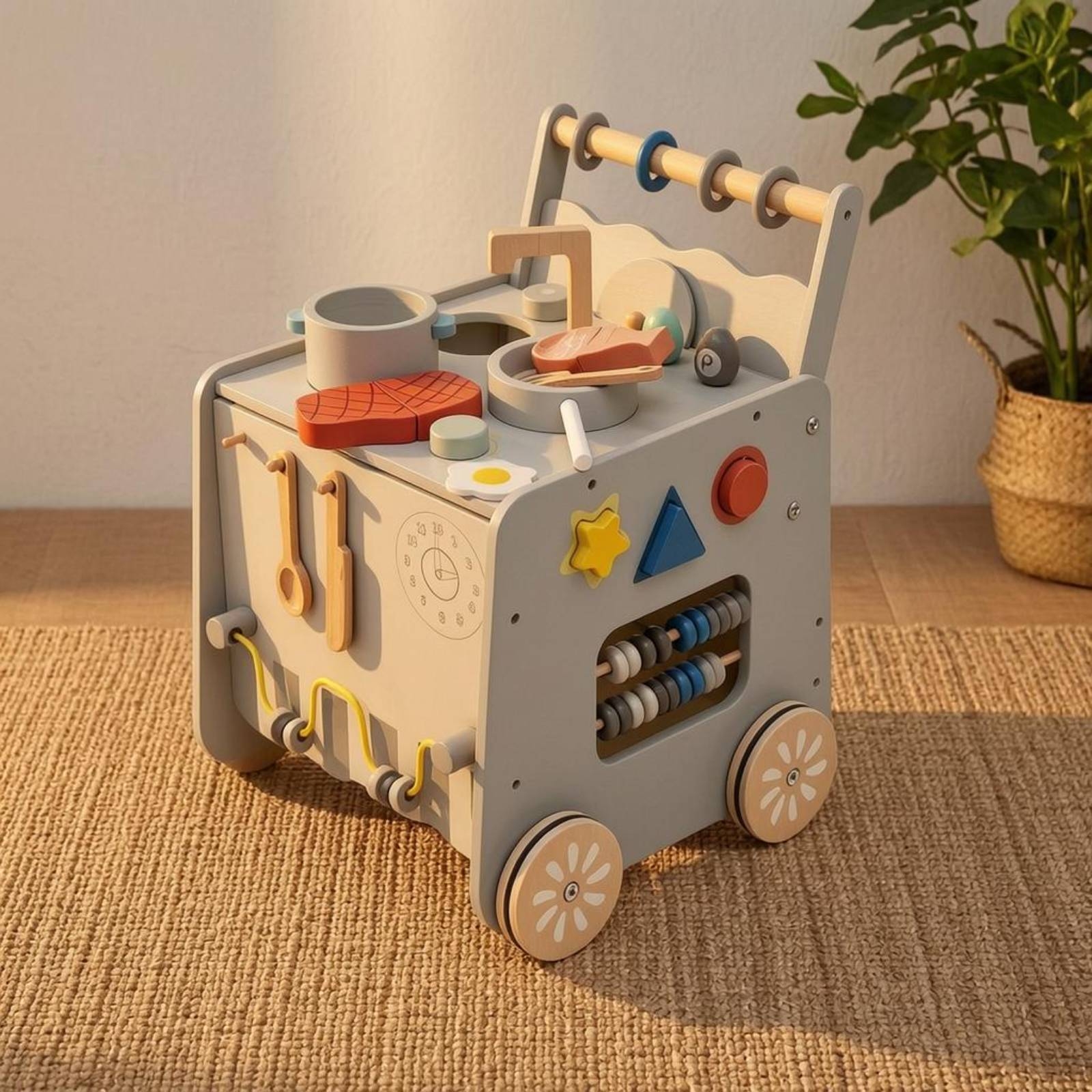 Wooden Play Kitchen Cart Sink  – Play Kitchen Set recenzja i cena