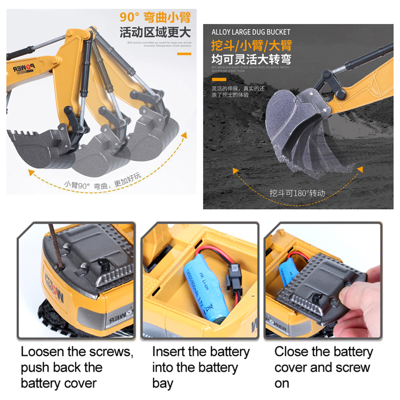 RC Excavator 2.4Ghz 6 Channel  – Kids Toys Channel recenzja i cena