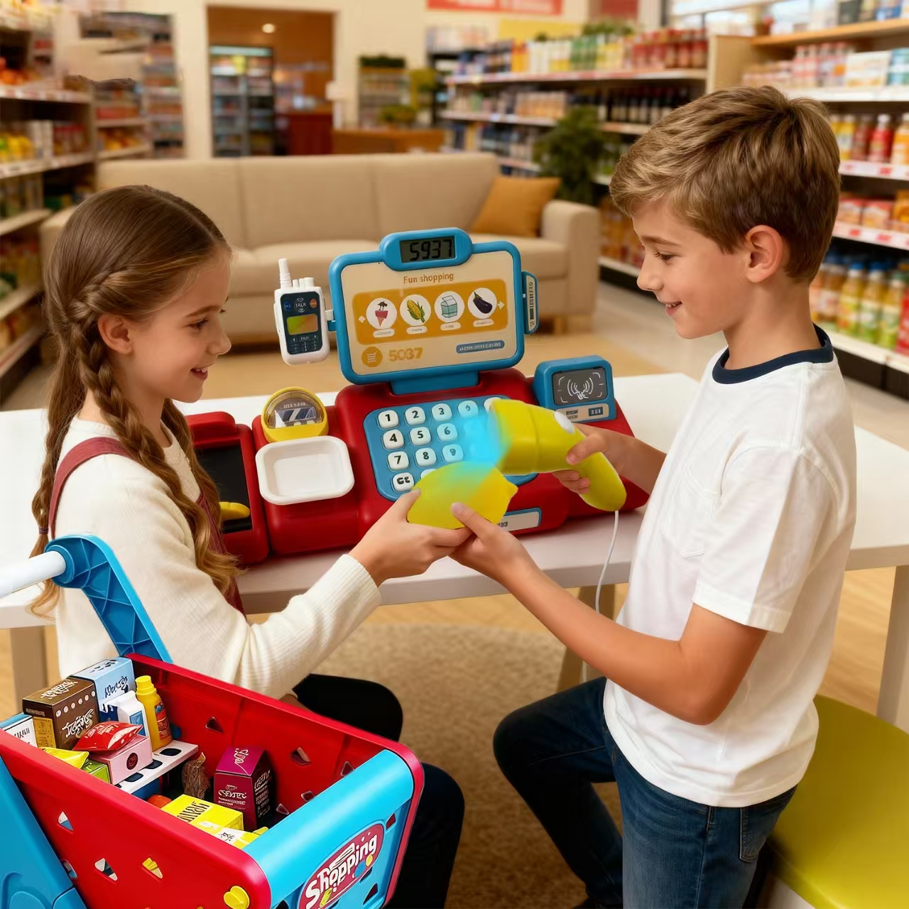 Pretend Play Supermarket Cash  – Toy Cash Register recenzja i cena